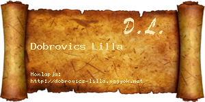 Dobrovics Lilla névjegykártya
