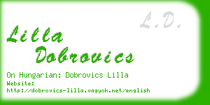 lilla dobrovics business card